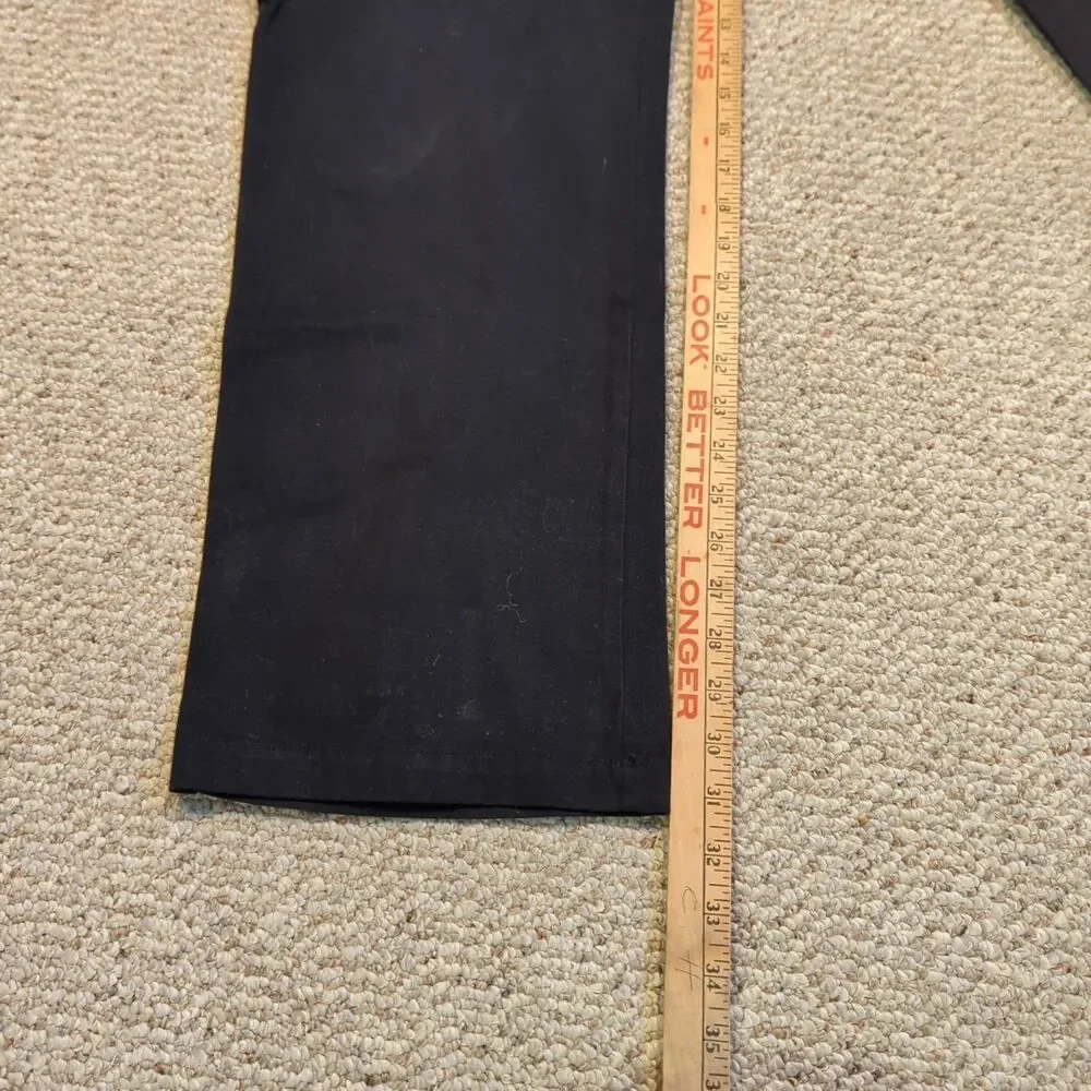 Old Navy Classic Straight Pants Mens 38x32 Black Chinos Khakis Preppy
